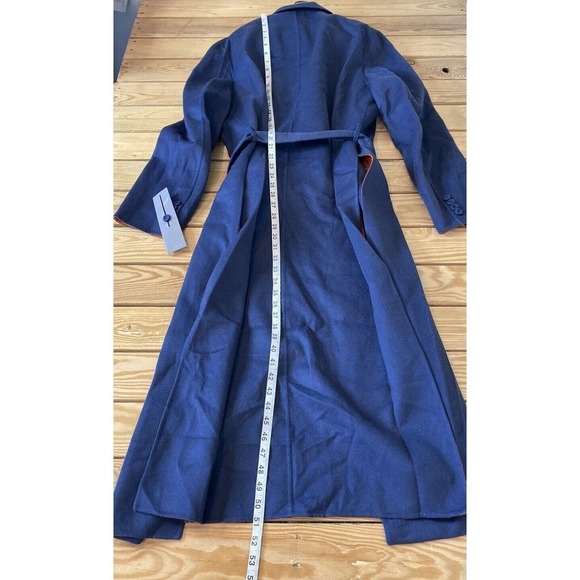 NWT Dior Peter Doig Wool Trench Coat Size 52 Women's Blue Orange MSRP $4,700 - Picture 8 of 10